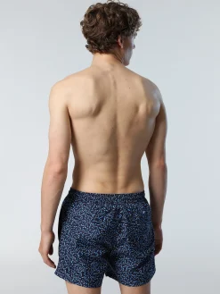 North Sails Boxer mare con stampa oceano*Uomo Outlet|Costumi Da Bagno