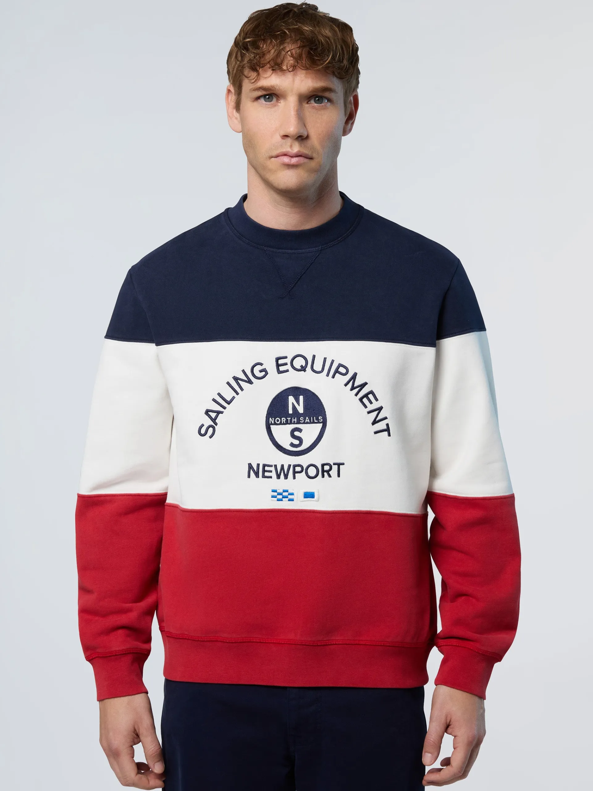 North Sails Felpa color block con ricamo*Uomo Shop By Look|Felpe