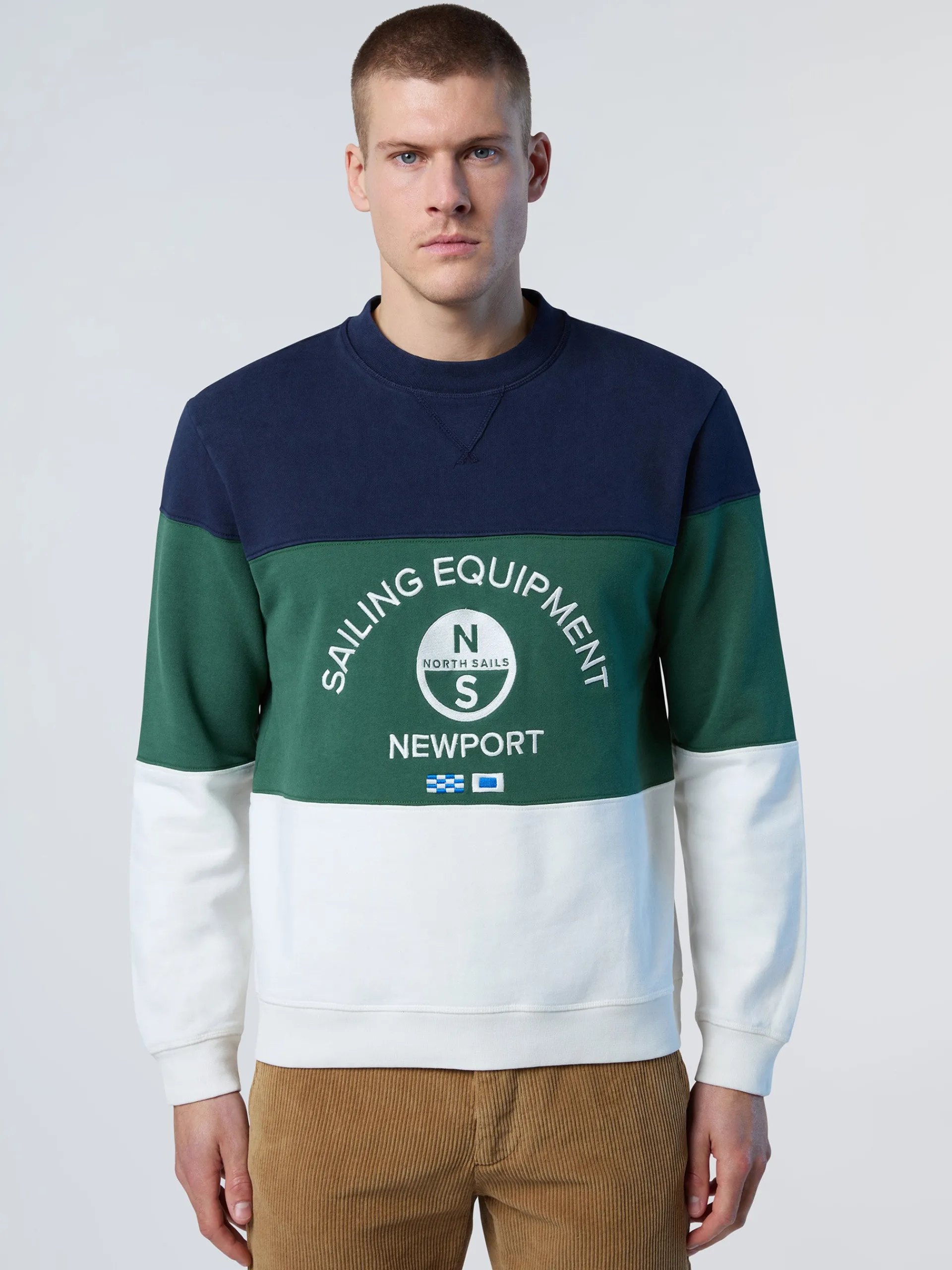 North Sails Felpa color block con ricamo*Uomo Shop By Look|Felpe