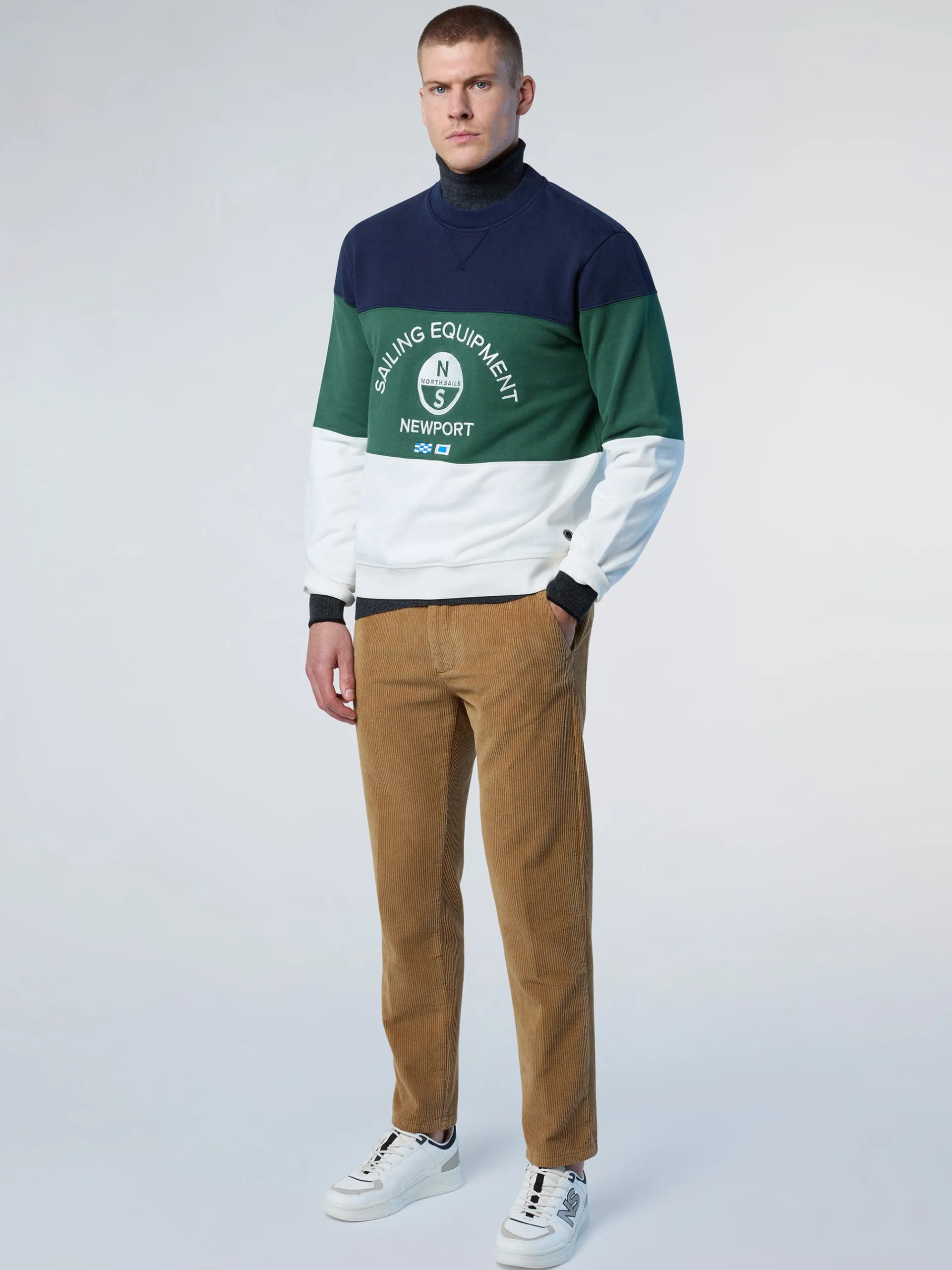 North Sails Felpa color block con ricamo*Uomo Shop By Look|Felpe