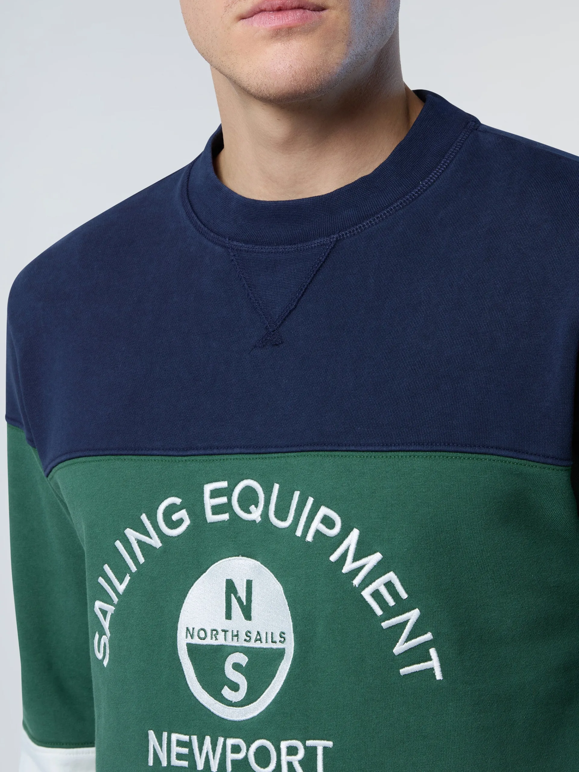 North Sails Felpa color block con ricamo*Uomo Shop By Look|Felpe