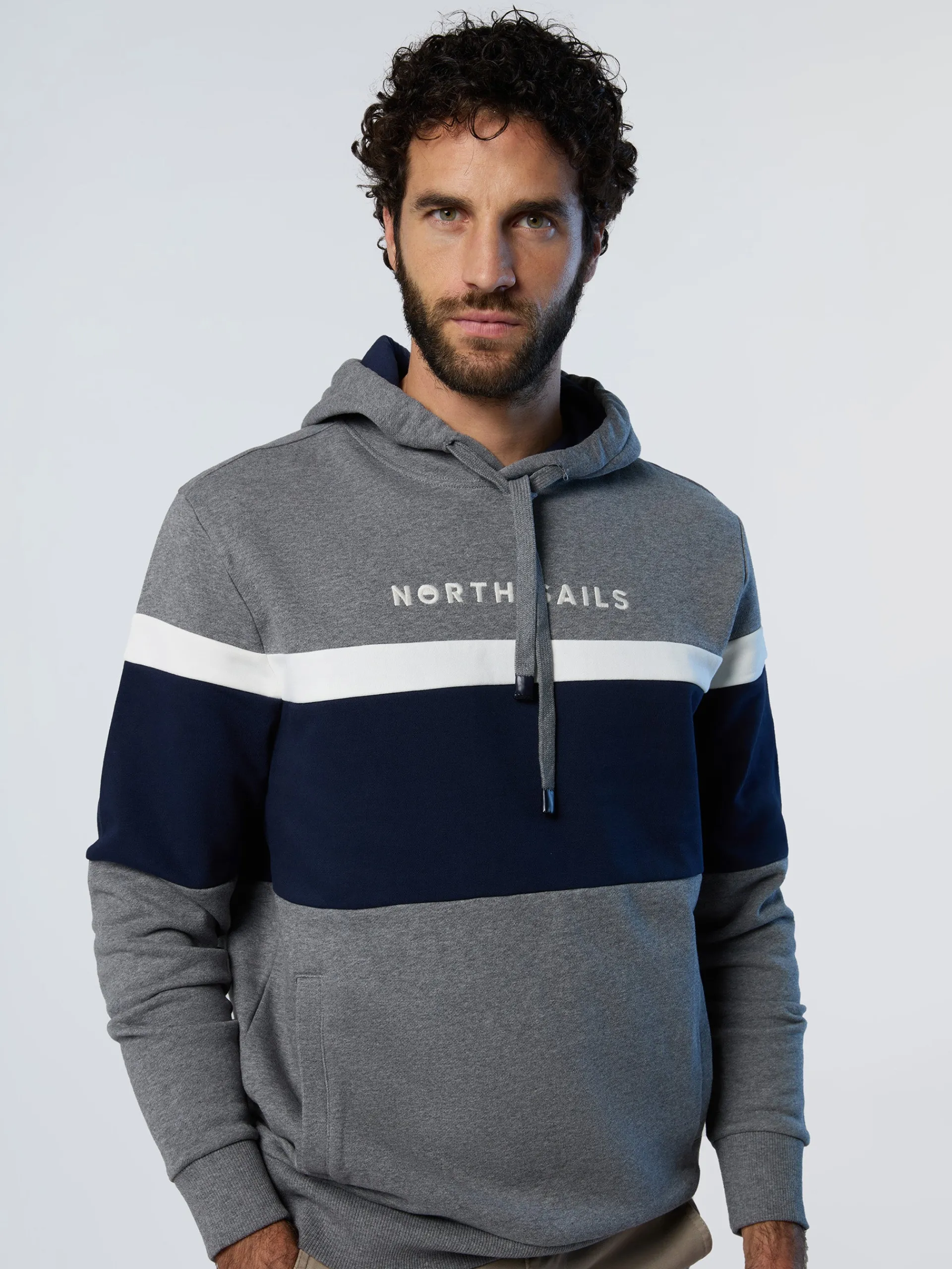 North Sails Felpa color block e cappuccio*Uomo Felpe