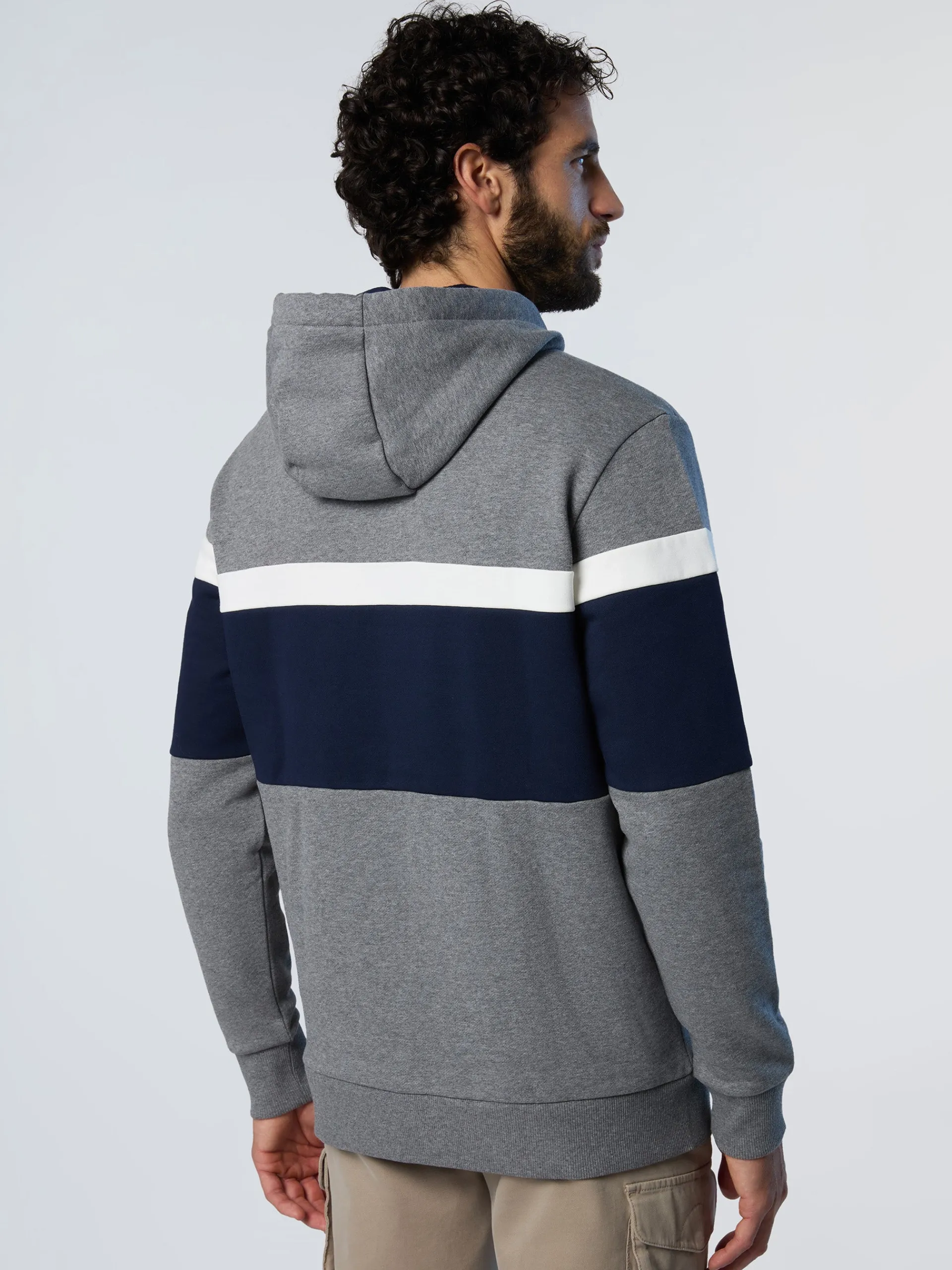 North Sails Felpa color block e cappuccio*Uomo Felpe