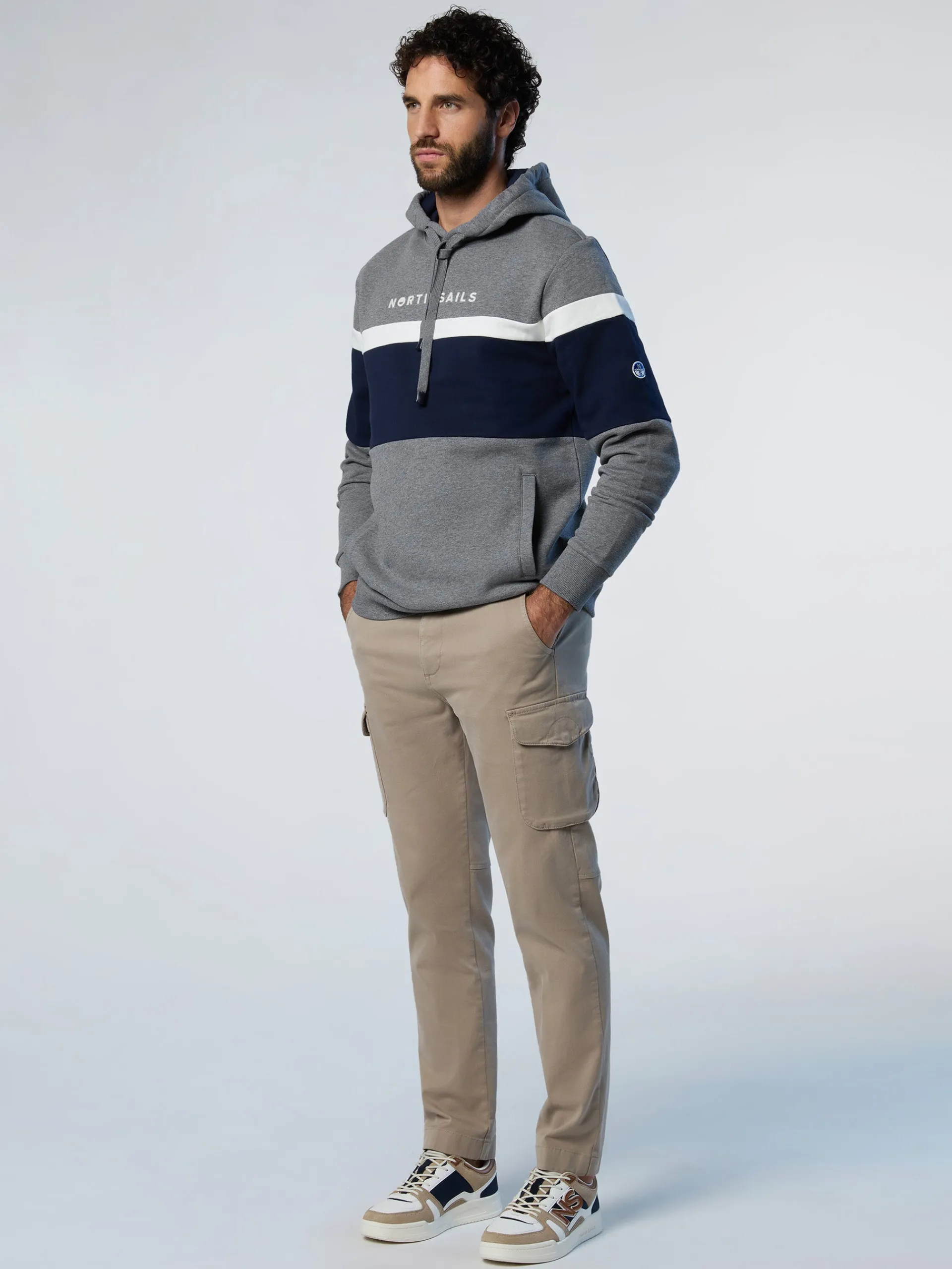 North Sails Felpa color block e cappuccio*Uomo Felpe