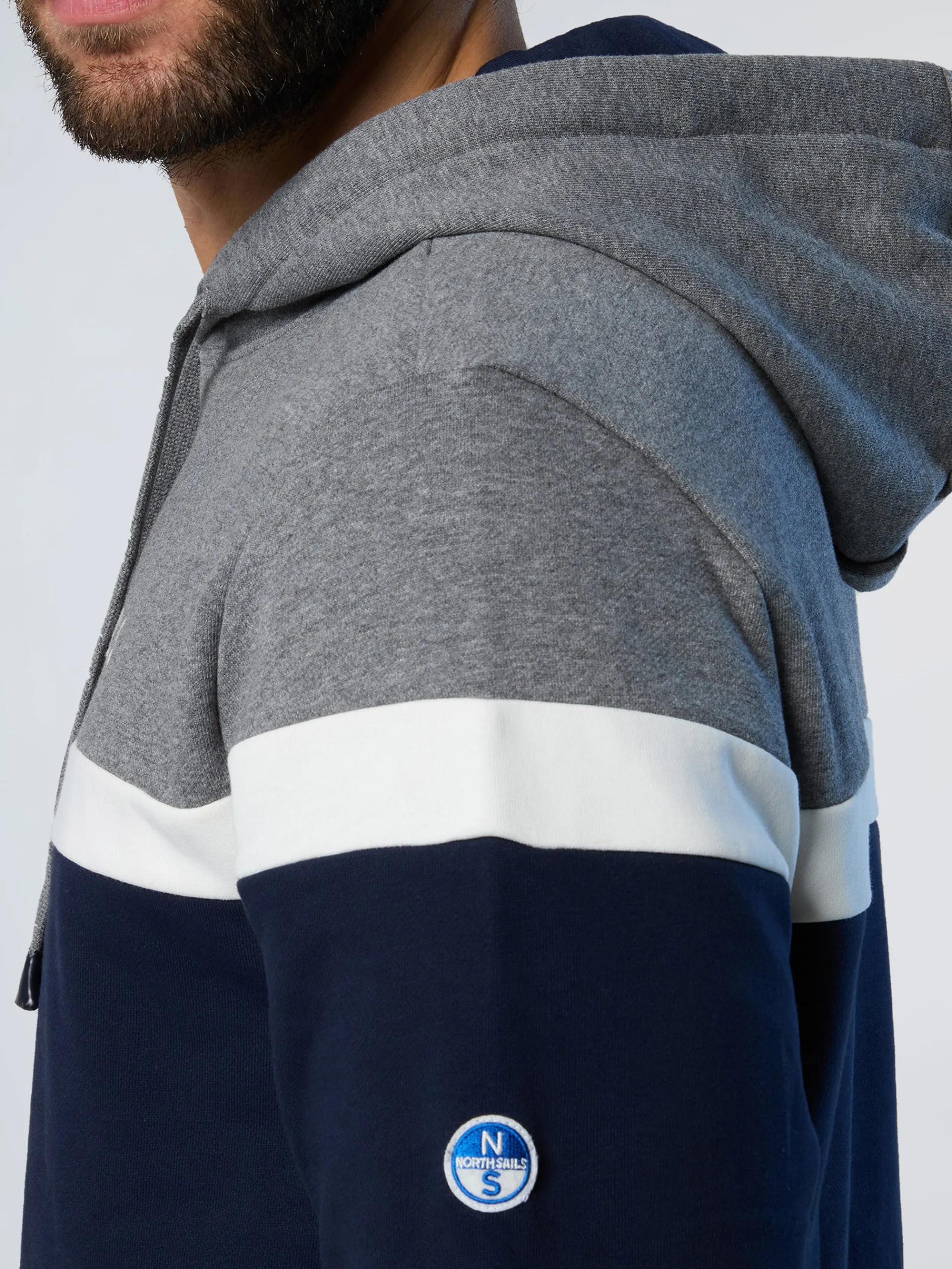 North Sails Felpa color block e cappuccio*Uomo Felpe