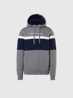 North Sails Felpa color block e cappuccio*Uomo Felpe