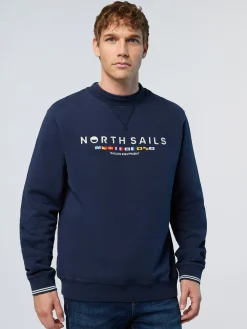 North Sails Felpa con bandiere ricamate*Uomo Felpe