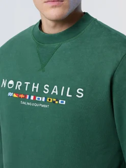 North Sails Felpa con bandiere ricamate*Uomo Felpe