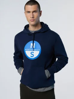 North Sails Felpa con cappuccio e maxi stampa*Uomo Felpe