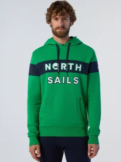 North Sails Felpa con cappuccio e patch*Uomo Outlet|Felpe