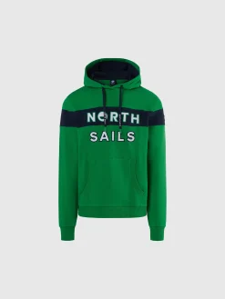 North Sails Felpa con cappuccio e patch*Uomo Outlet|Felpe