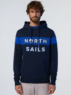 North Sails Felpa con cappuccio e patch*Uomo Outlet|Felpe