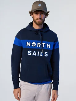 North Sails Felpa con cappuccio e patch*Uomo Outlet|Felpe