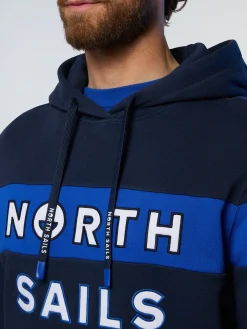 North Sails Felpa con cappuccio e patch*Uomo Outlet|Felpe