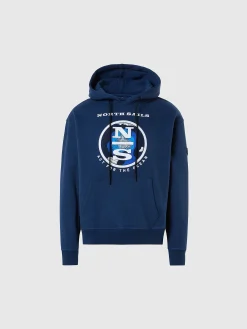 North Sails Felpa con cappuccio e stampa*Uomo Outlet|Felpe