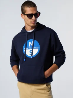 North Sails Felpa con cappuccio e stampa*Uomo Outlet|Felpe