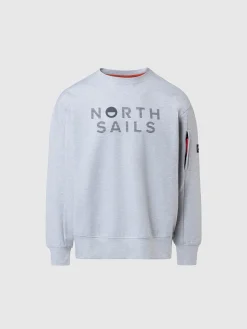 North Sails Felpa con stampa riflettente*Uomo Outlet|Felpe
