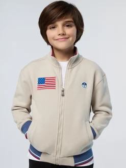 North Sails Felpa con zip e patch riciclate* Felpe