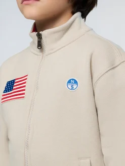 North Sails Felpa con zip e patch riciclate* Felpe