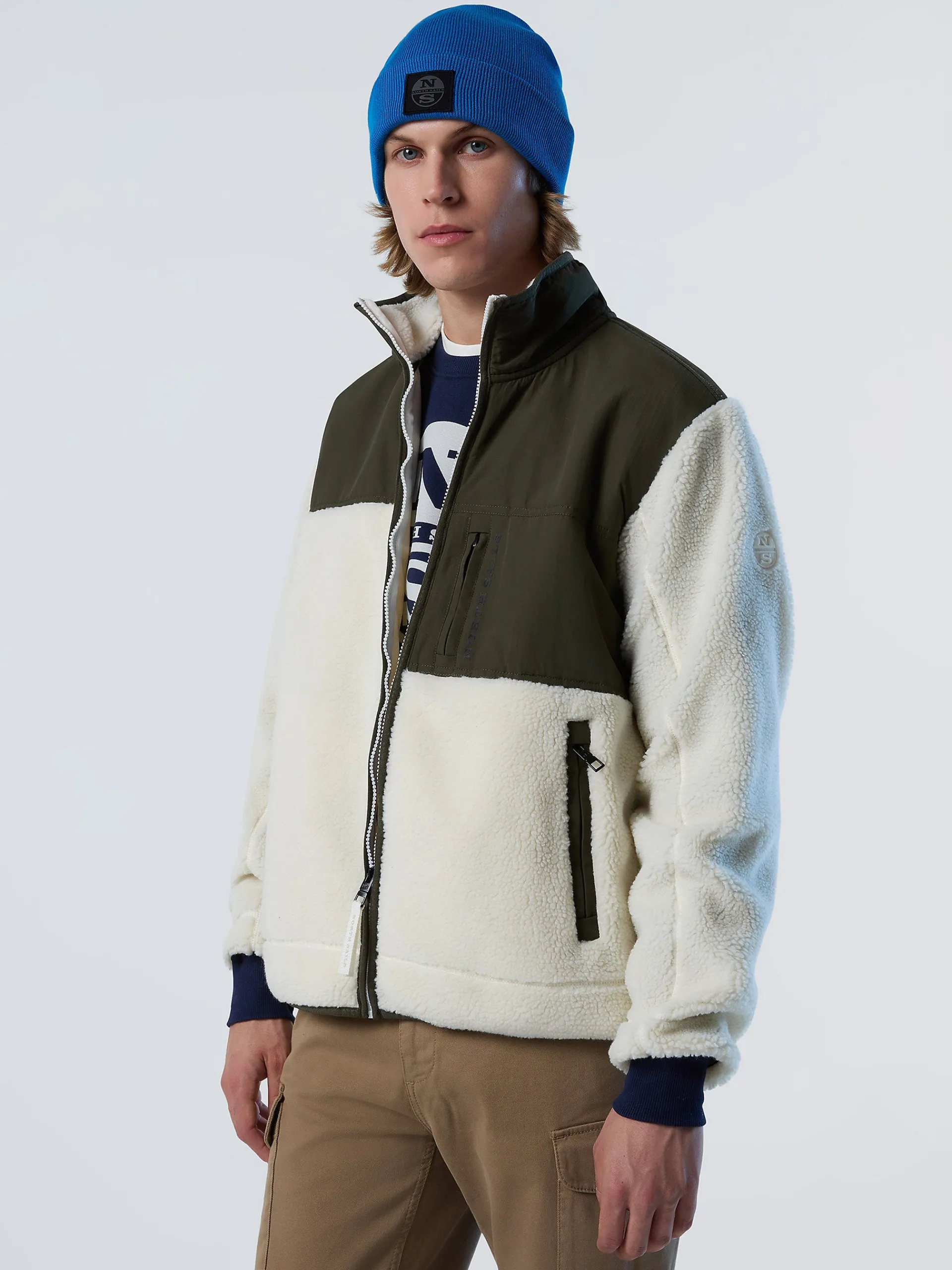 North Sails Felpa in pile e ripstop*Uomo Outlet|Felpe