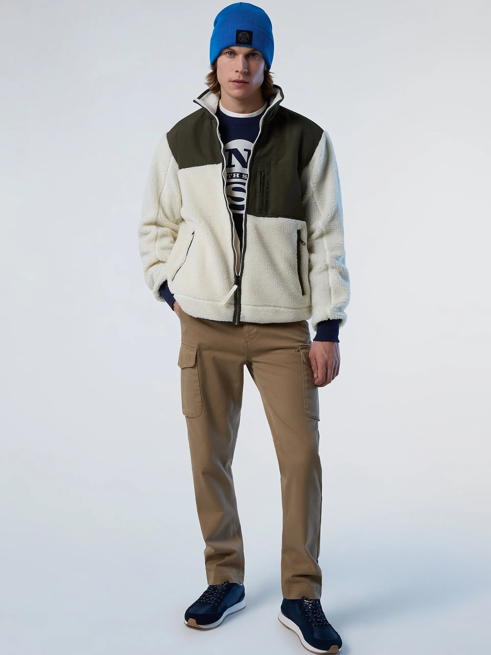 North Sails Felpa in pile e ripstop*Uomo Outlet|Felpe