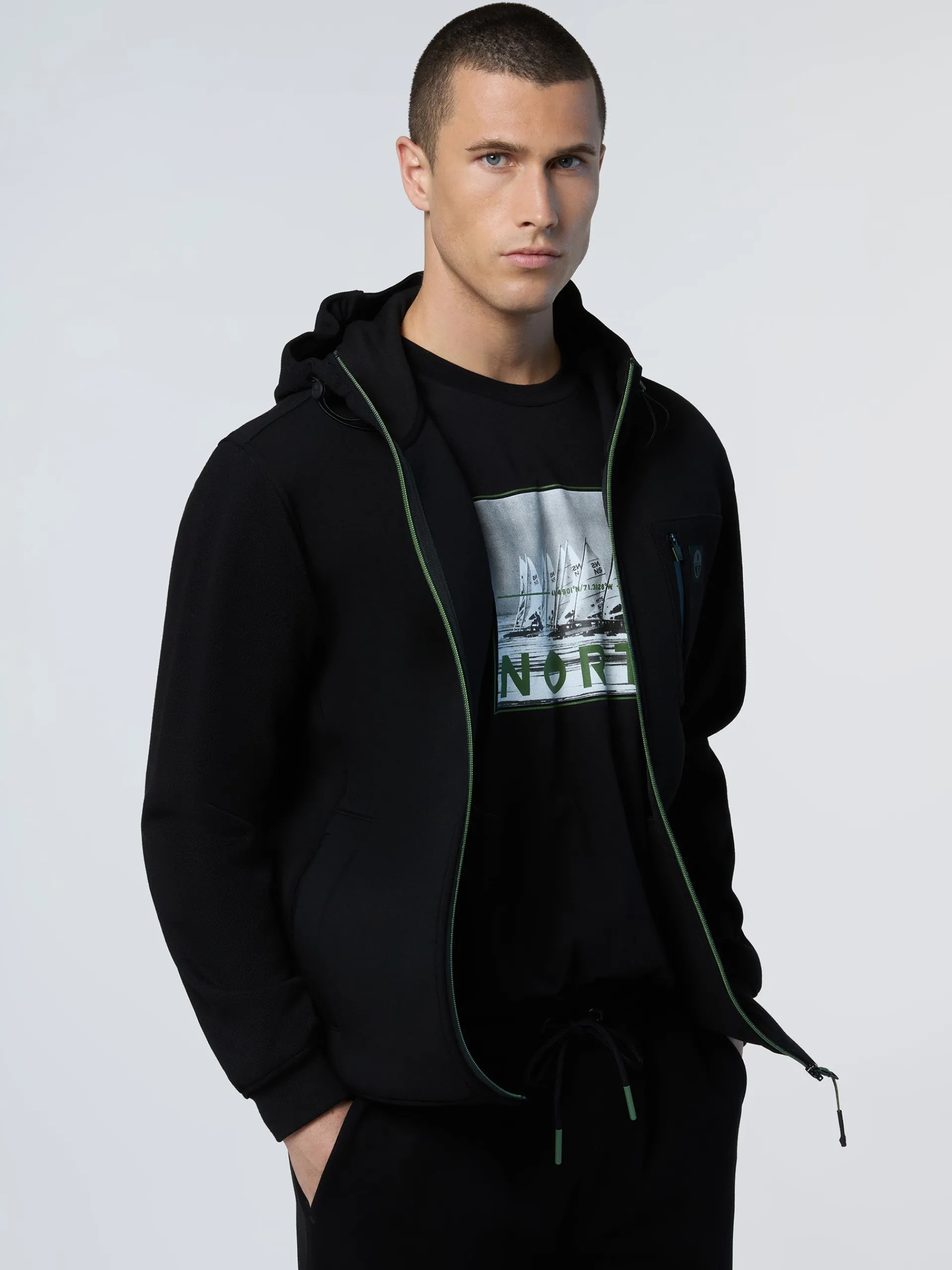 North Sails Felpa in scuba con cappuccio*Uomo Felpe
