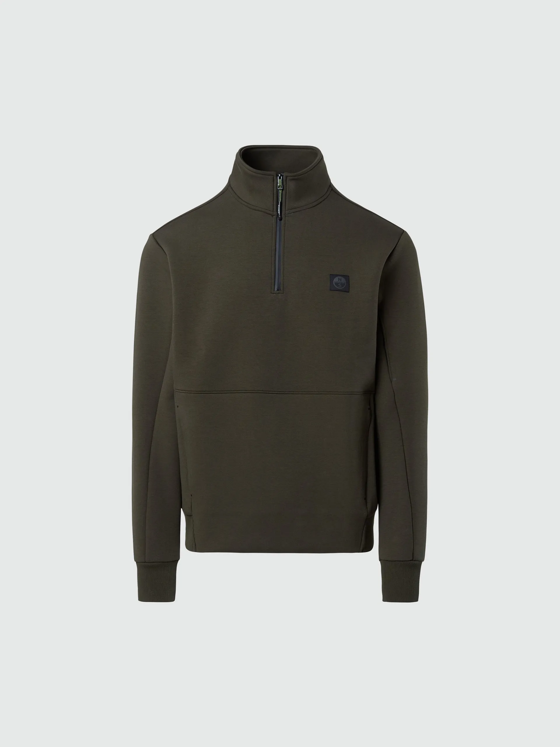 North Sails Felpa in scuba con mezza zip*Uomo Felpe