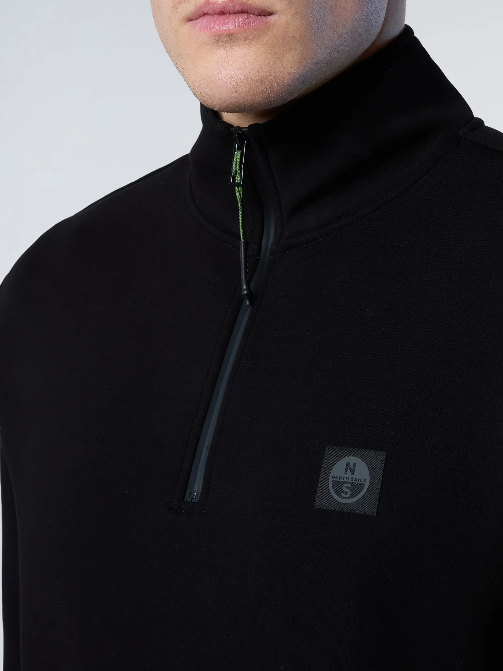 North Sails Felpa in scuba con mezza zip*Uomo Felpe