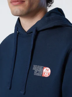 North Sails Felpa stampata con cappuccio*Uomo Outlet|Felpe