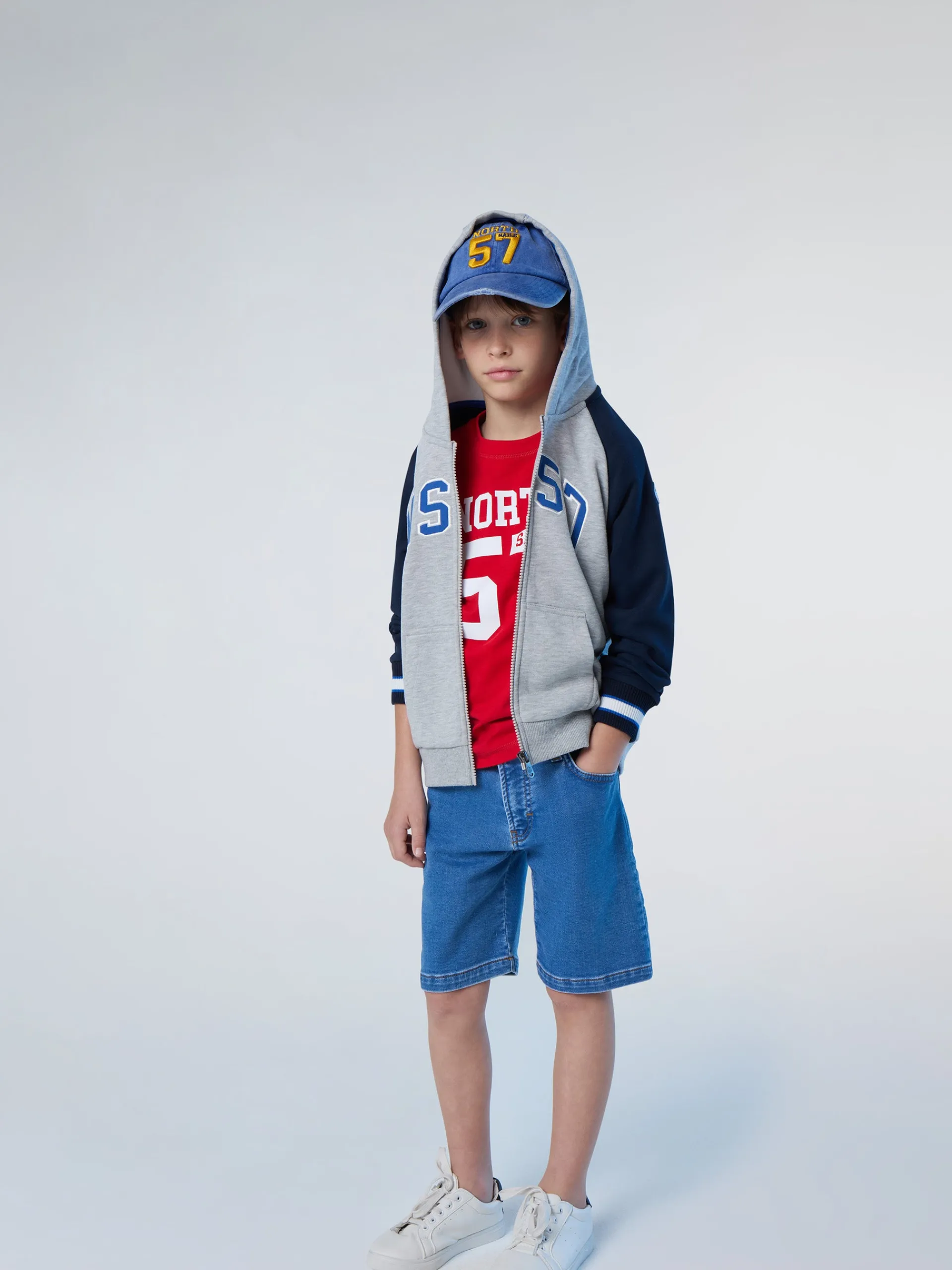 North Sails Felpa varsity con zip* Outlet