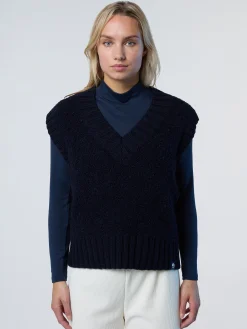 North Sails Gilet in bouclé con scollo a V*Donna Shop By Look|Maglioni E Cardigan