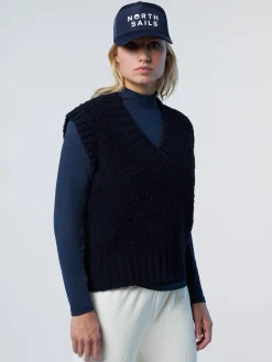 North Sails Gilet in bouclé con scollo a V*Donna Shop By Look|Maglioni E Cardigan