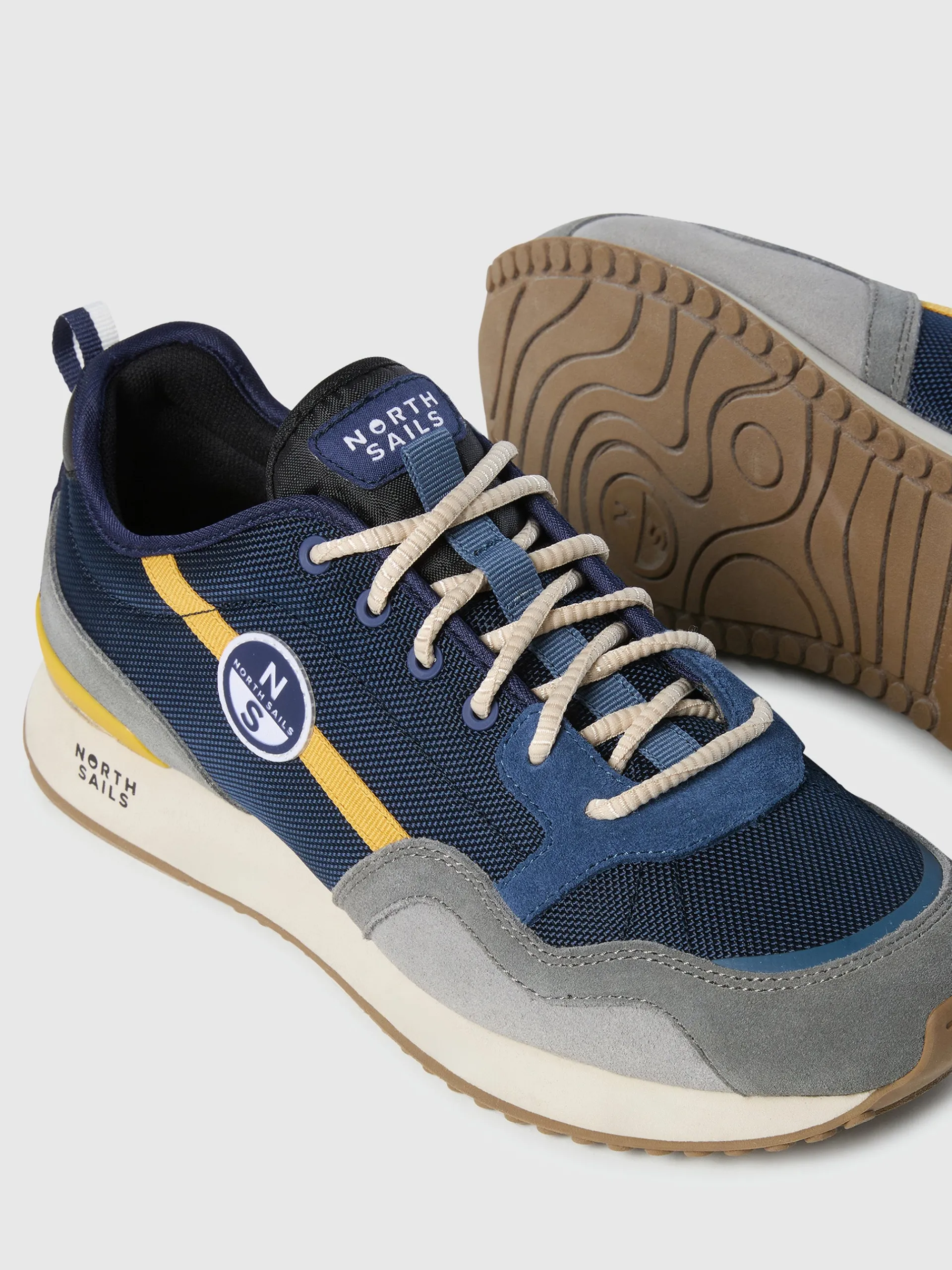 North Sails Technical fabric and suede sneaker*Uomo Calzature