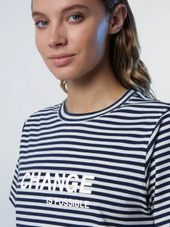 North Sails T-shirt in modal a righe*Donna Outlet|T-shirts